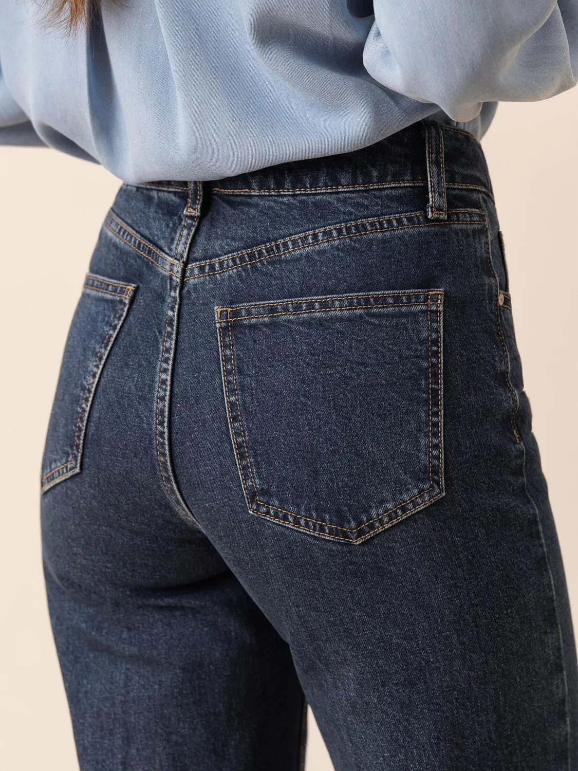 Oraije Vienna jeans wide blu scuro cotone regular