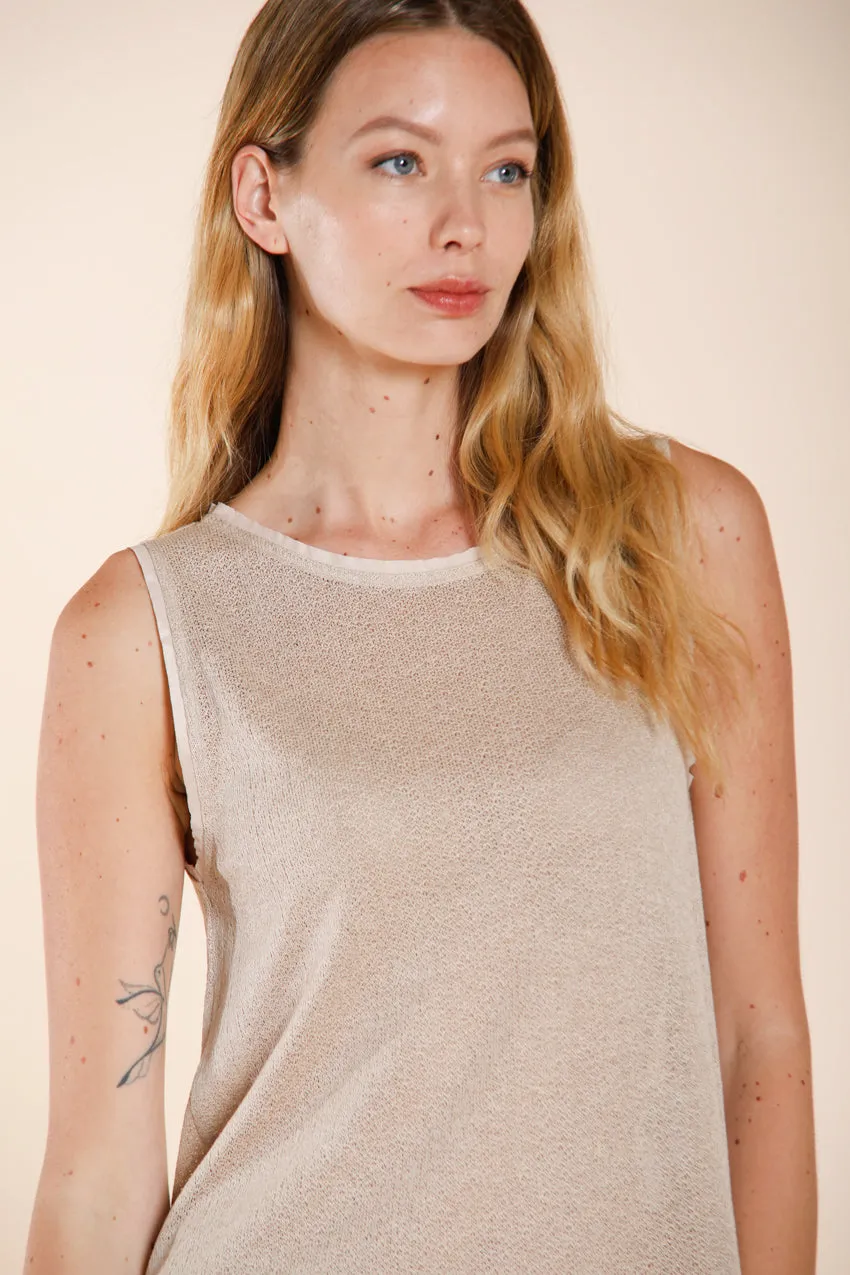 Mason's Karina Camicia Donna Beige Smanicata Viscosa