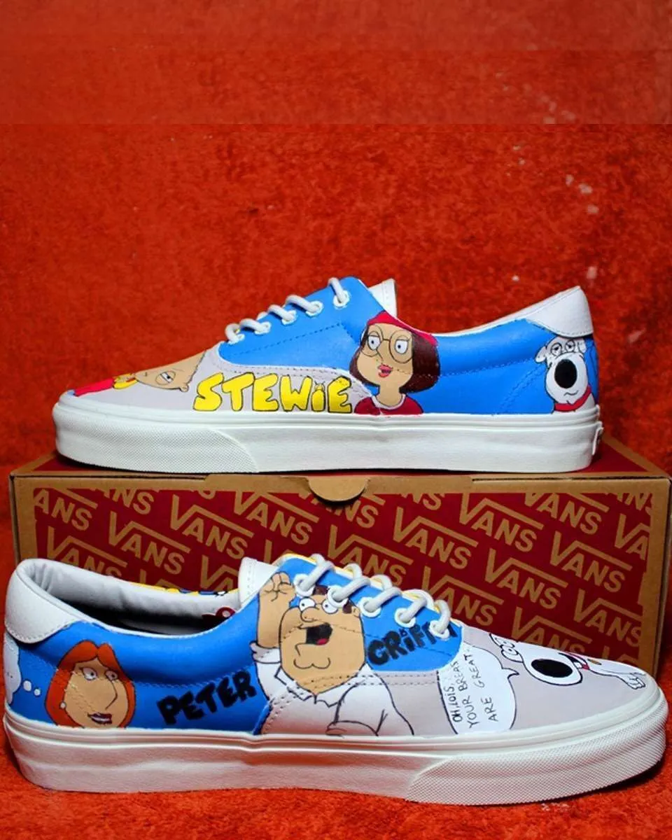 Vans Slip-On Family Guy sneakers dipinte a mano Griffin