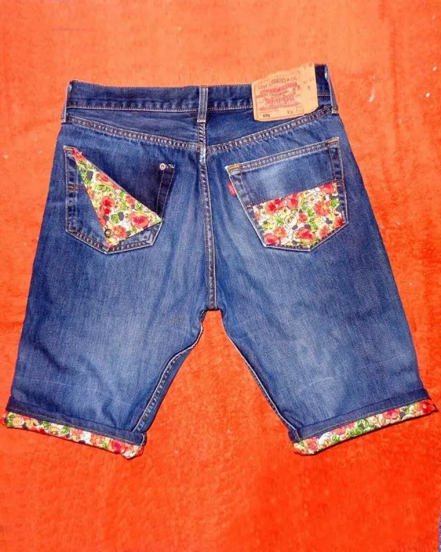 Levi's Vintage Fiori Arancioni bermuda con tessuto