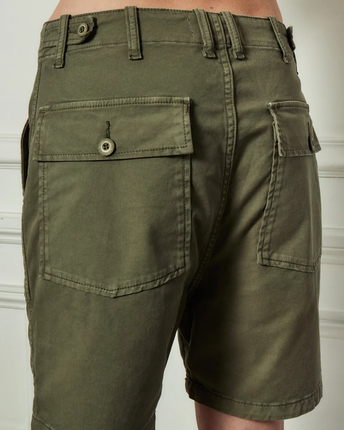 Acquaverde Patrol bermuda light kaki vita alta