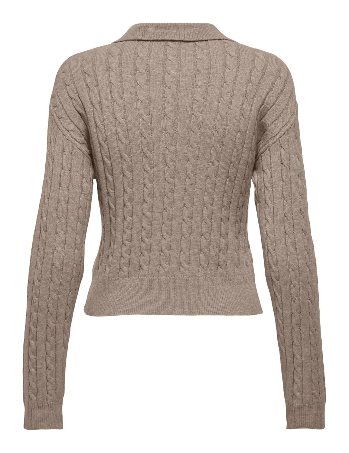 ONLY Onlkatia polo maglia trecce donna nera