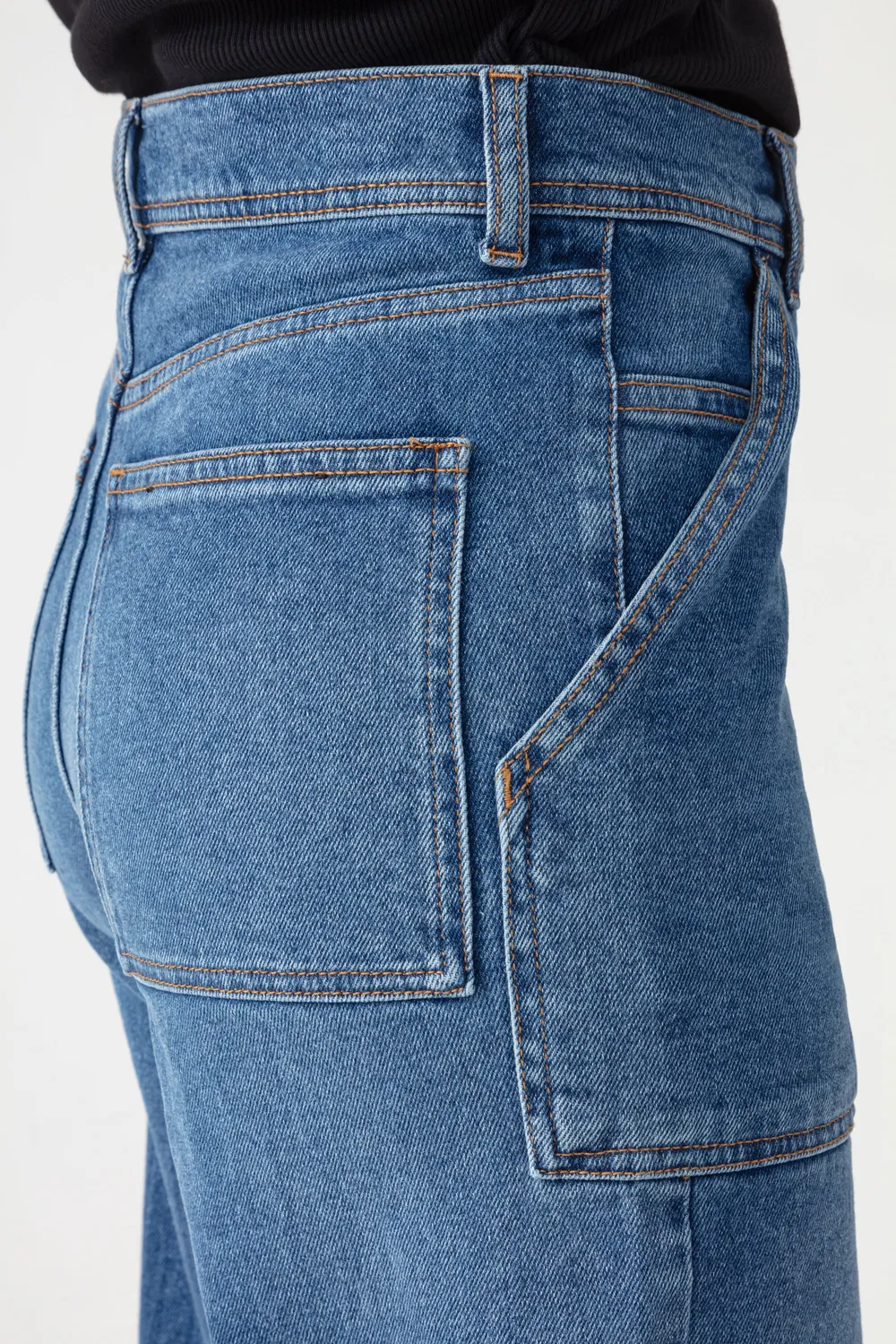 acquaverde Hope jeans baggy Crinkle Blue