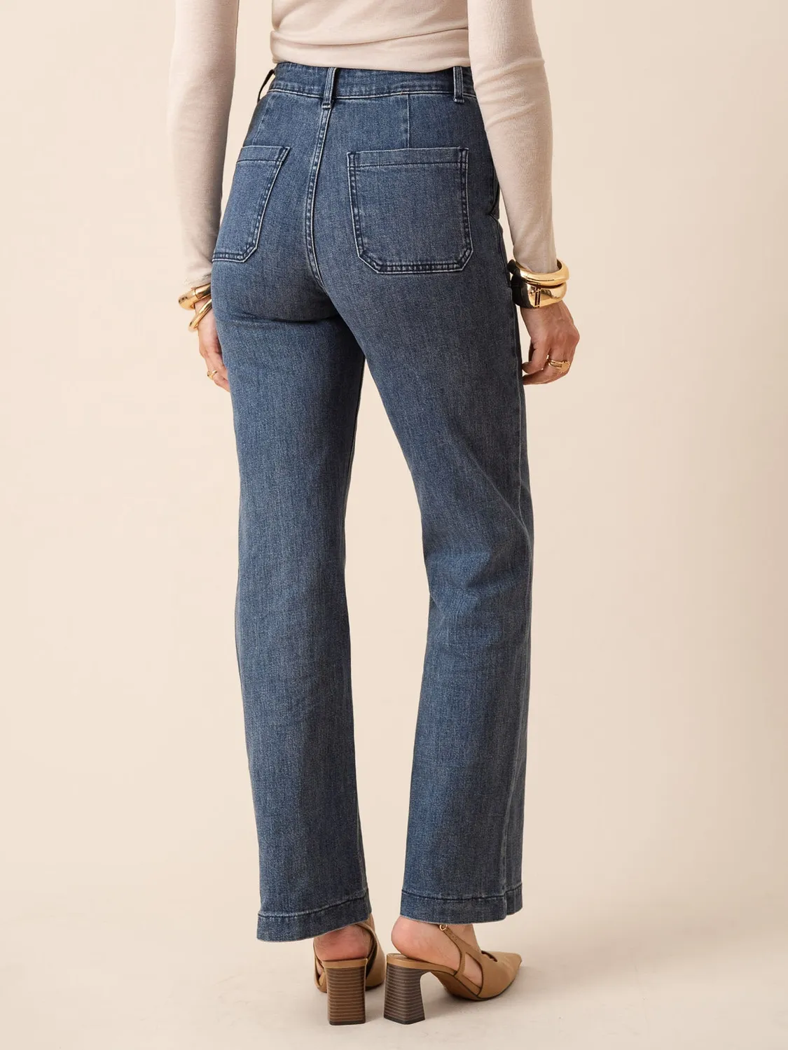 Oraije Pauline jeans bootcut blu stone