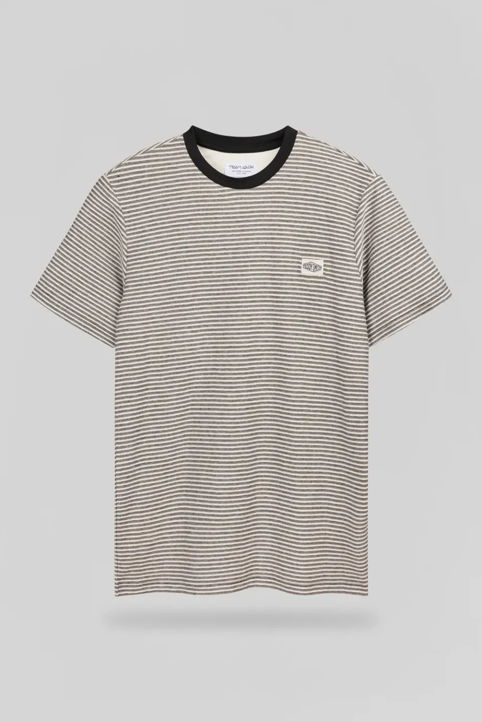 Teddy Smith T-Joos maglietta uomo black stripes cotone