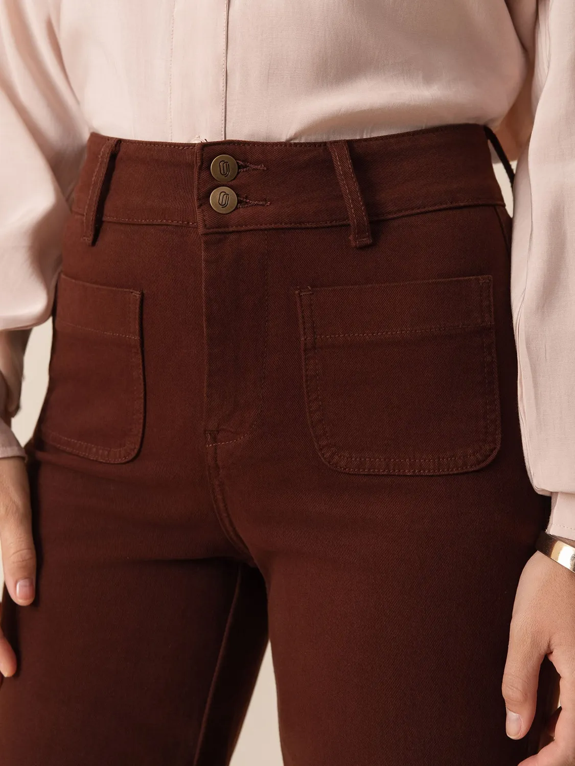 Oraije Elenette jeans flare rosso paprika