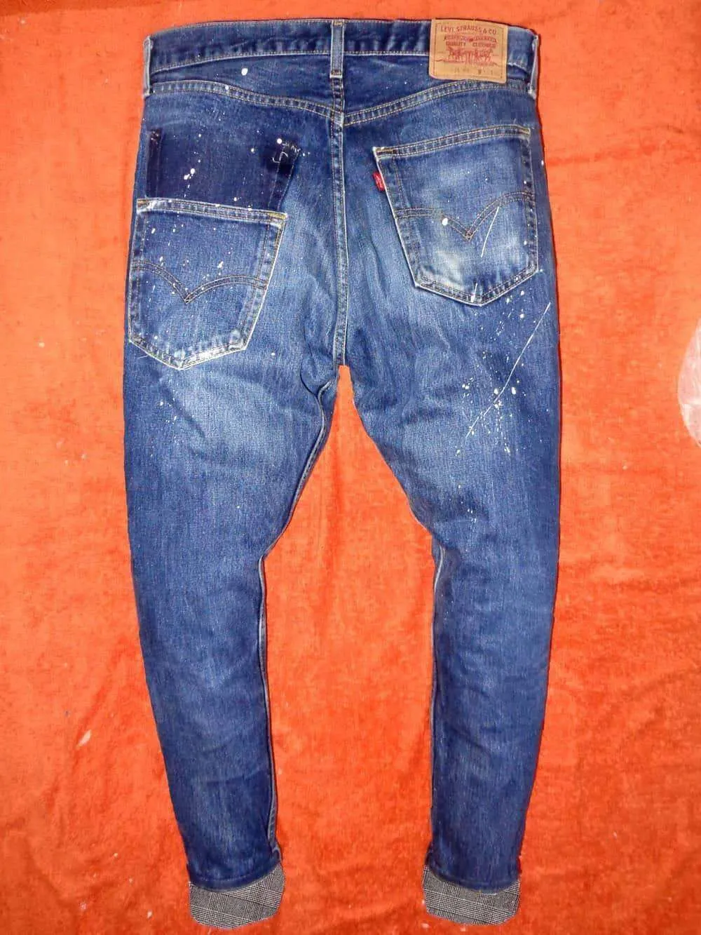 Levi's Vintage Principe di Galles jeans personalizzati sartoriali