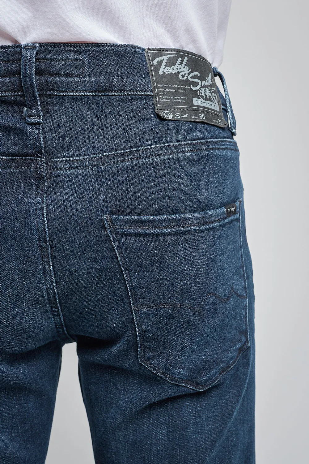 Teddy Smith Rock Dual Move L32 Jeans Uomo Blu Stretch