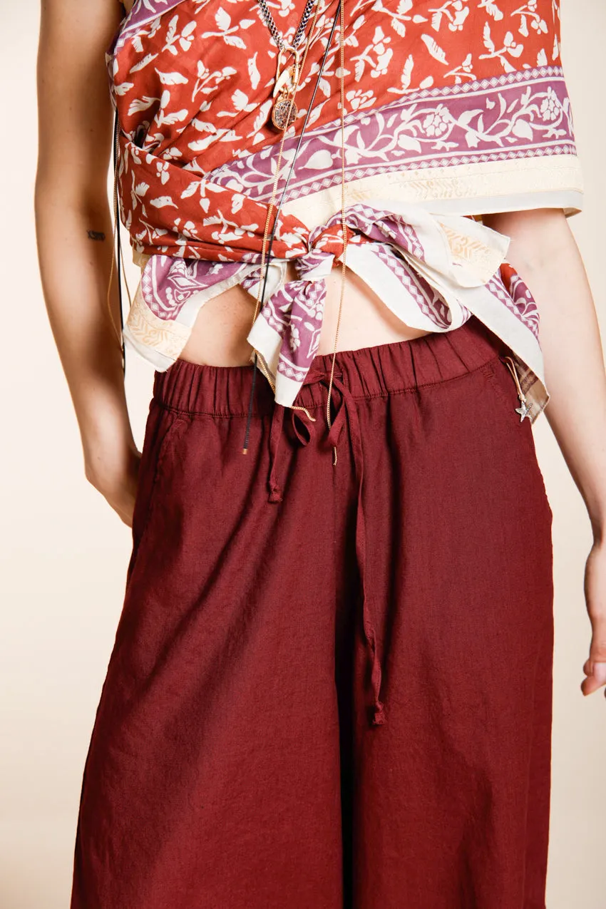 Mason's Portofino chino jogger donna bordeaux wide