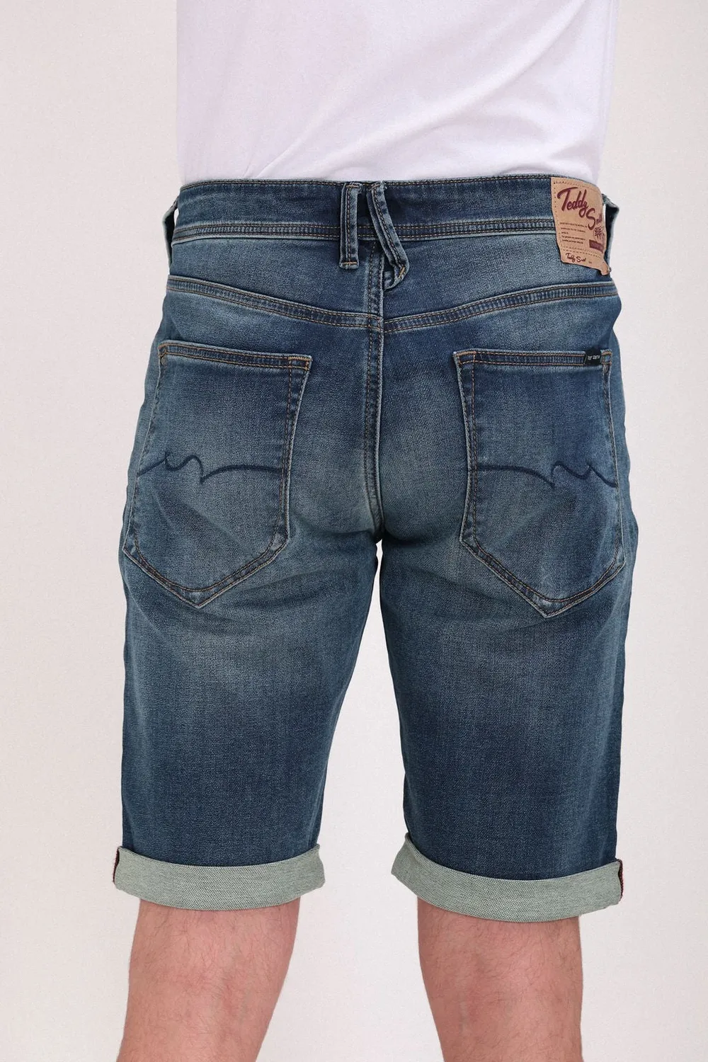 Teddy Smith Scotty 3 bermuda uomo denim dye