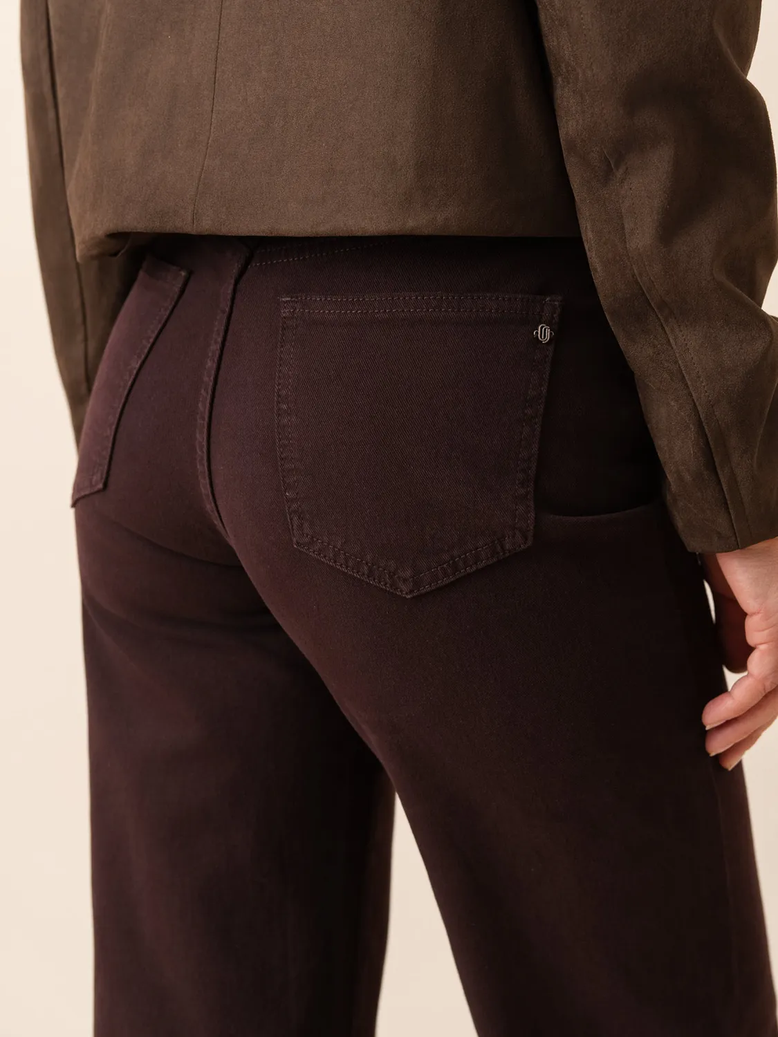 Oraije Mona jeans straight melanzana