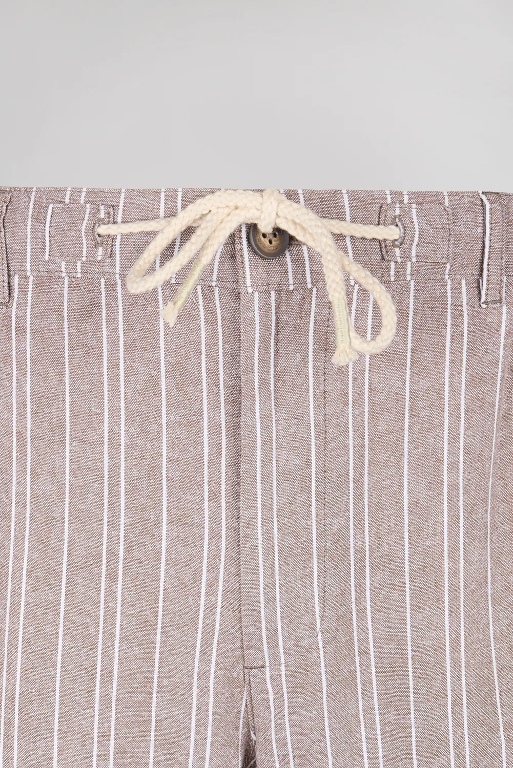 Teddy Smith P-Darius Lin pantaloni lino rigati marrone
