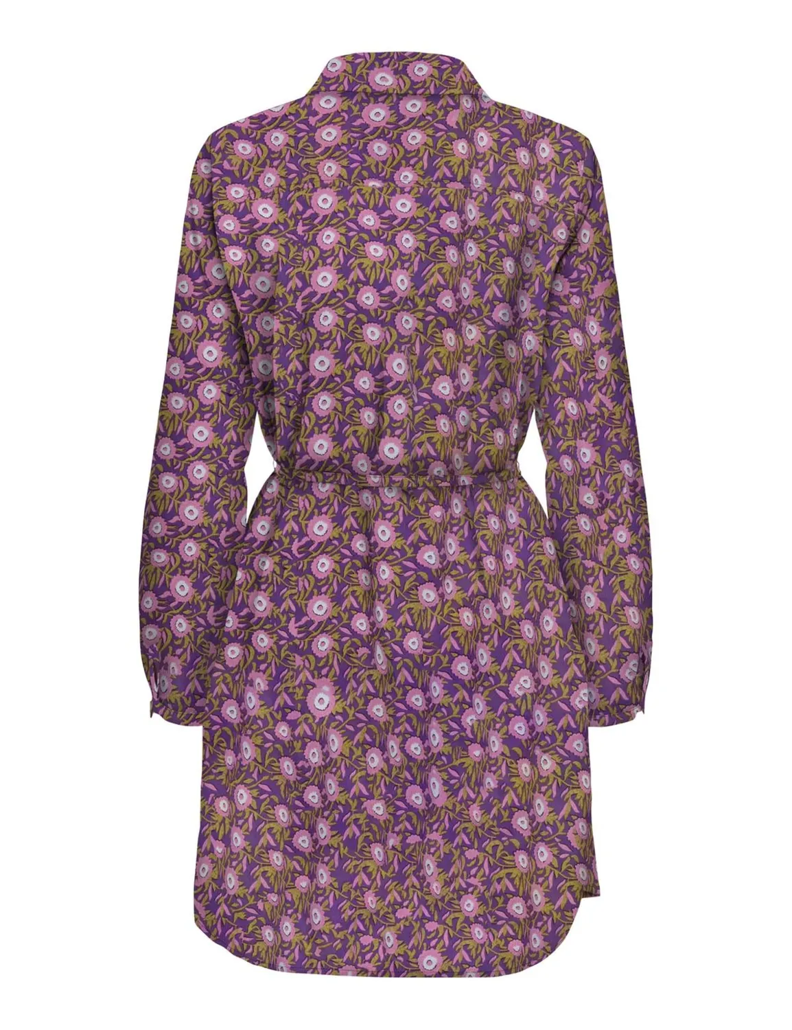 ONLY Onlnova Life Vis L/S Shirt Dress abito viola amaranto