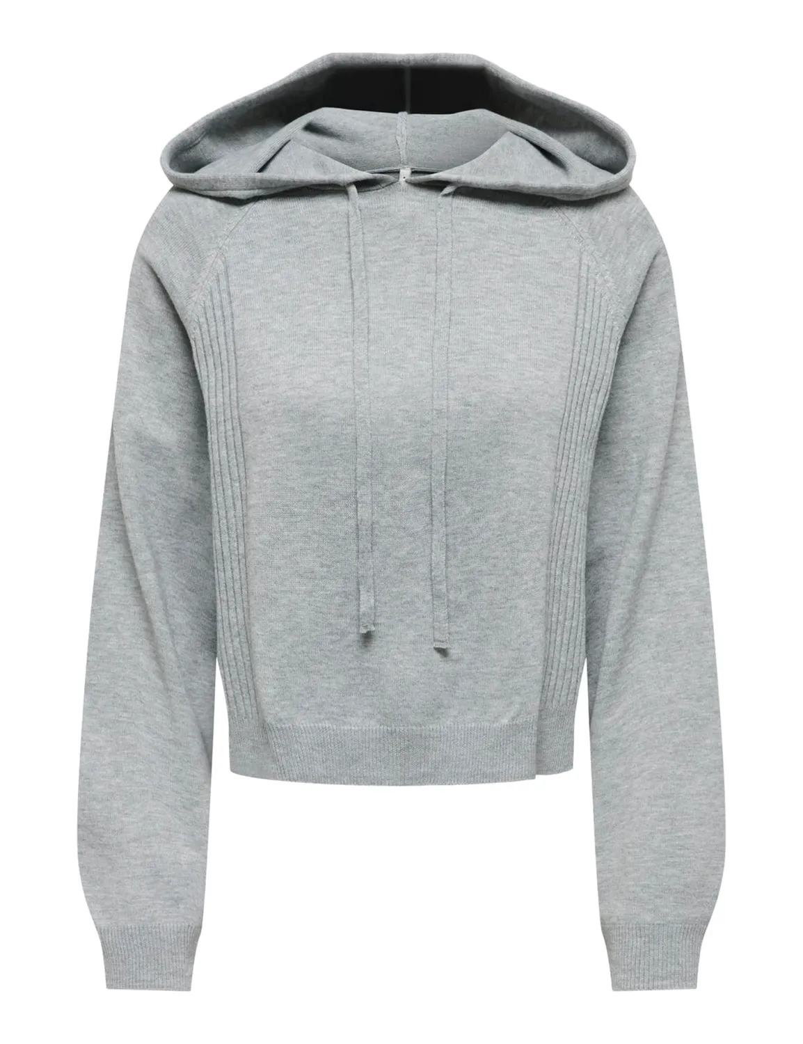 ONLY Onlgigi LS felpa cappuccio grigia corta