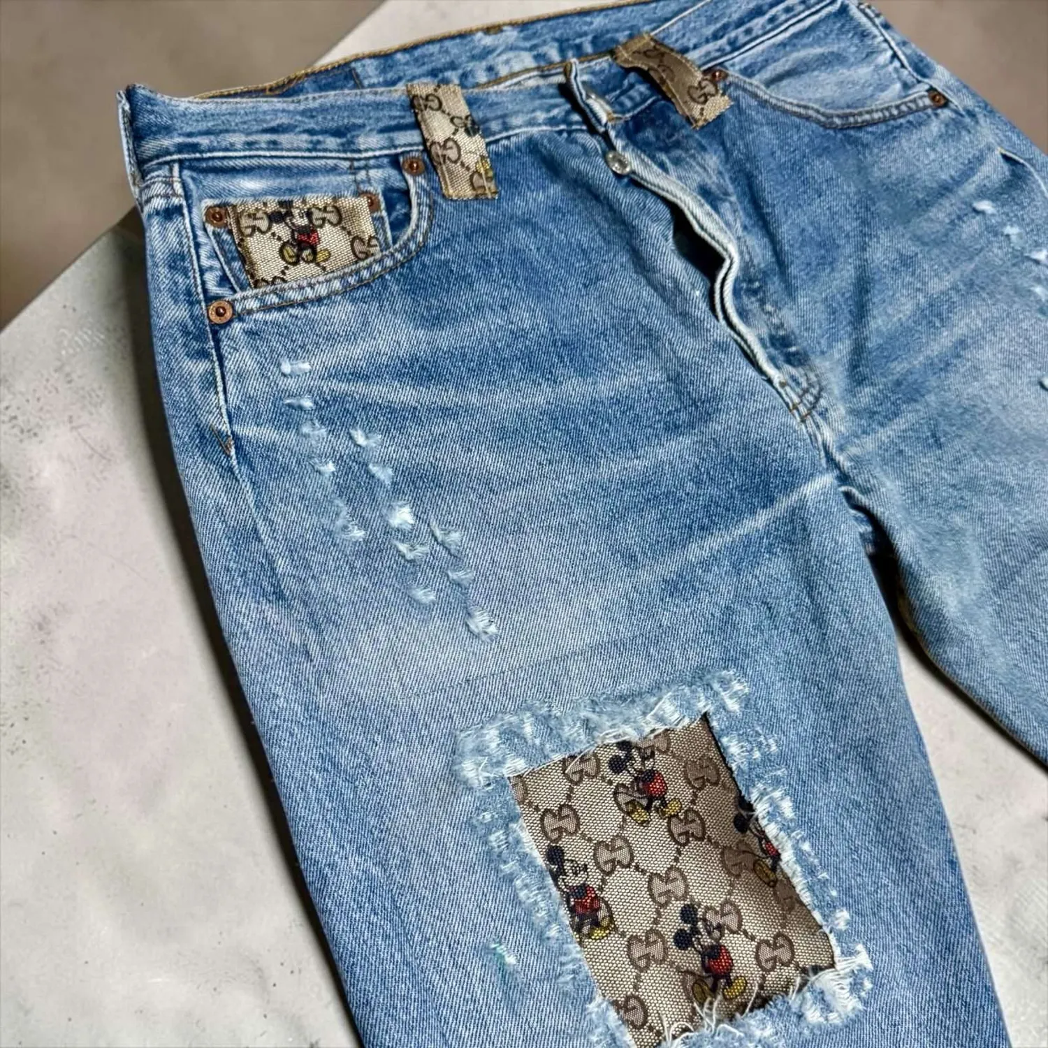 Levi's Vintage Topolino jeans con tessuto custom misura