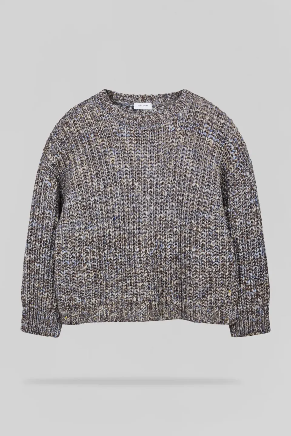 Teddy Smith P-Chloe maglione donna marrone chiné oversize