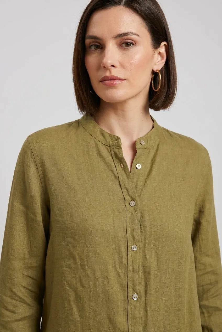 Mason's Delhi camicia verde acido lino 100%