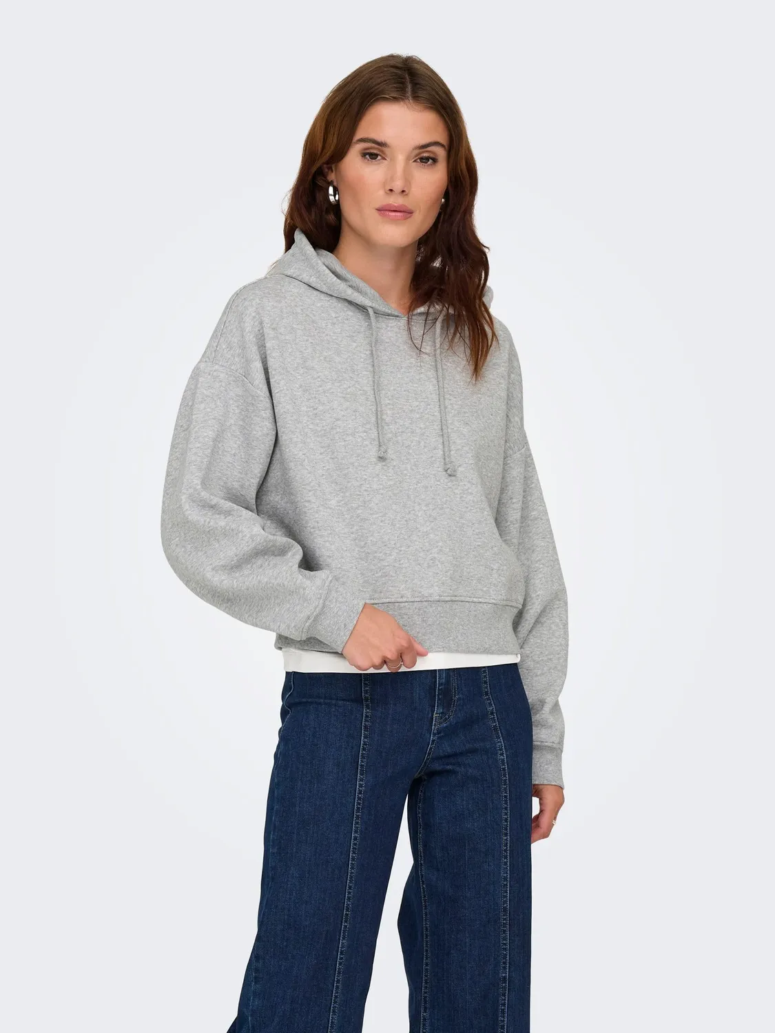 ONLY ONLSWEAT felpa donna M grigio melange