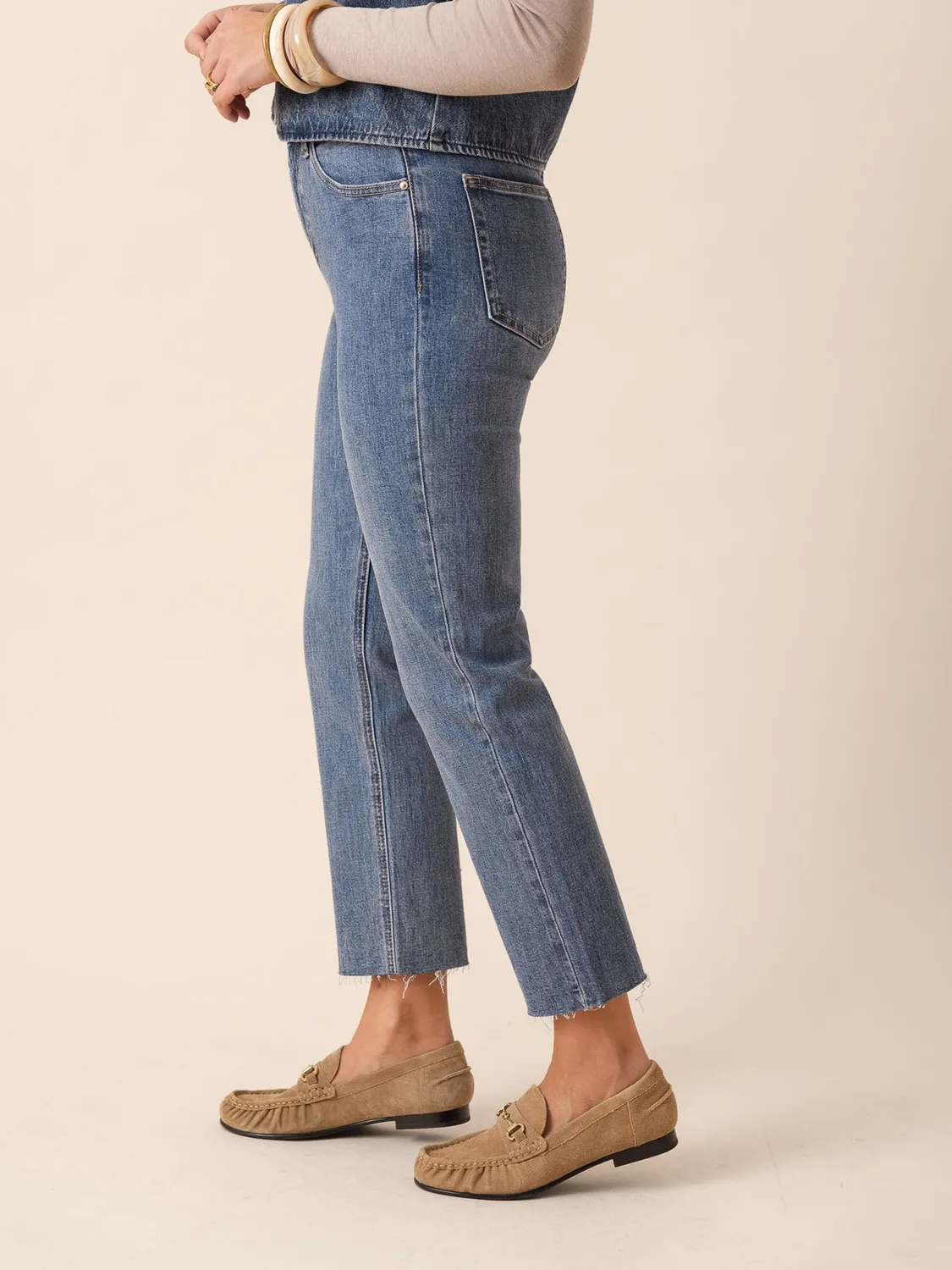 Oraije Maryline jeans dritti azzurro cielo