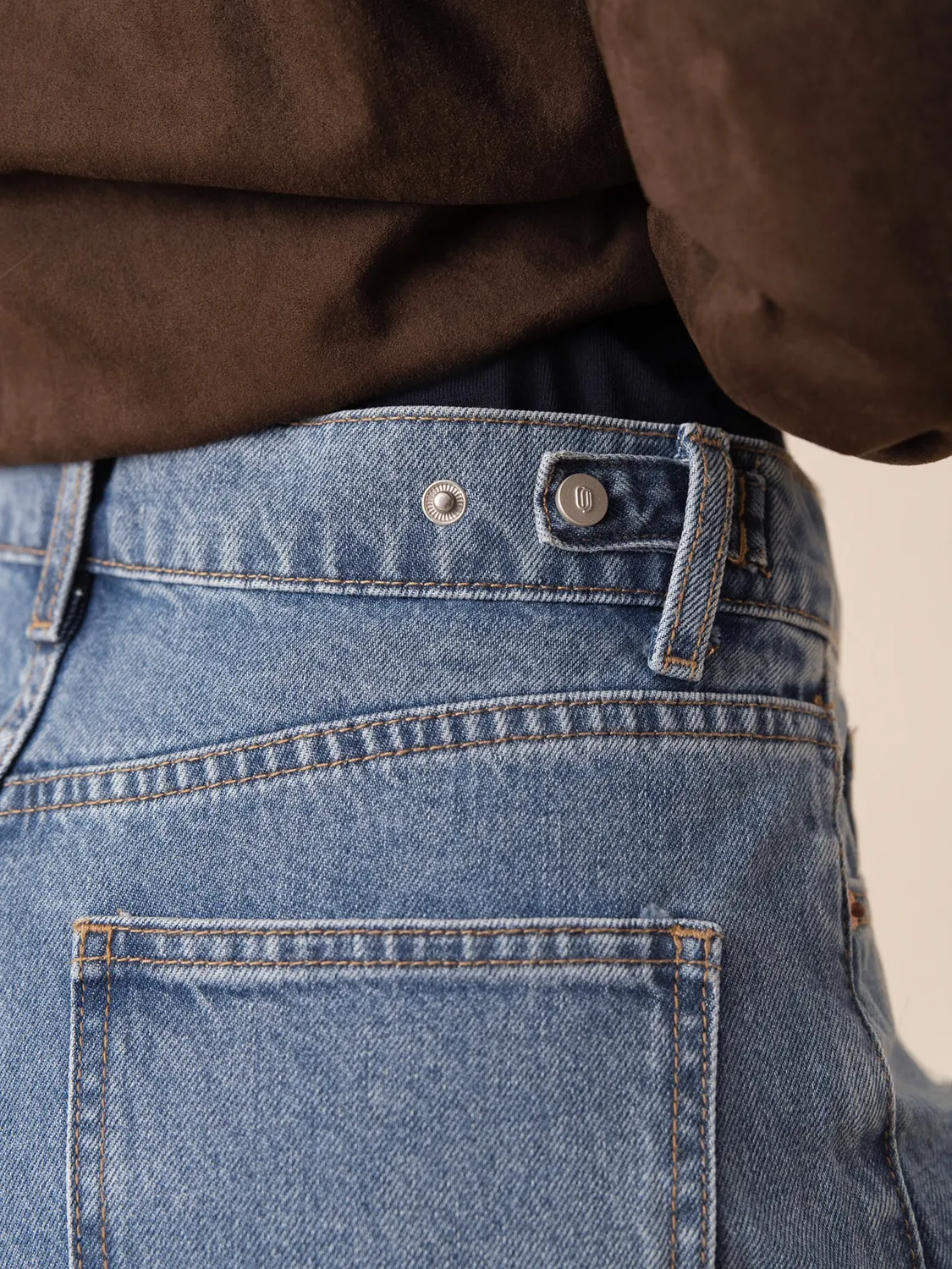 Oraije Alix jeans straight azzurro cielo bottoni
