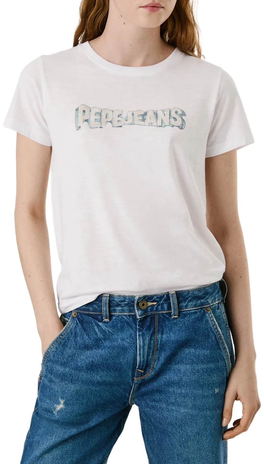 Pepe Jeans Berena t-shirt donna girocollo con logo