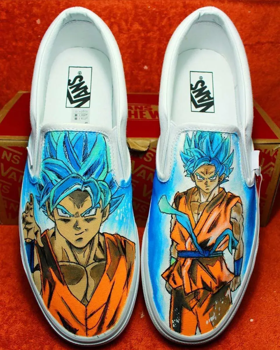 Vans Slip-On Dragon Ball Super scarpe dipinte a mano