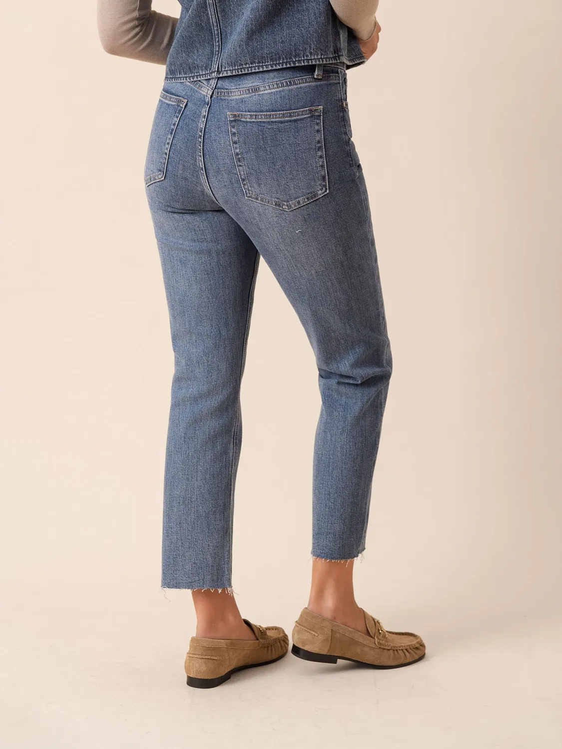 Oraije Maryline jeans dritti azzurro cielo