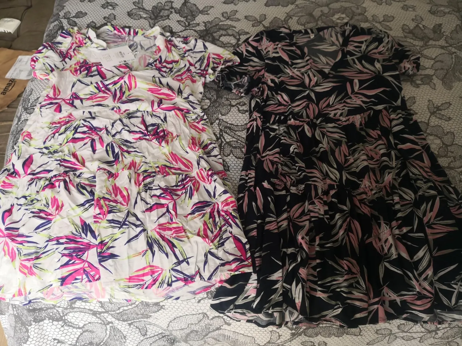 ONLY Onlnova Life S/S Thea Dress AOP Ptm vestito maniche corte