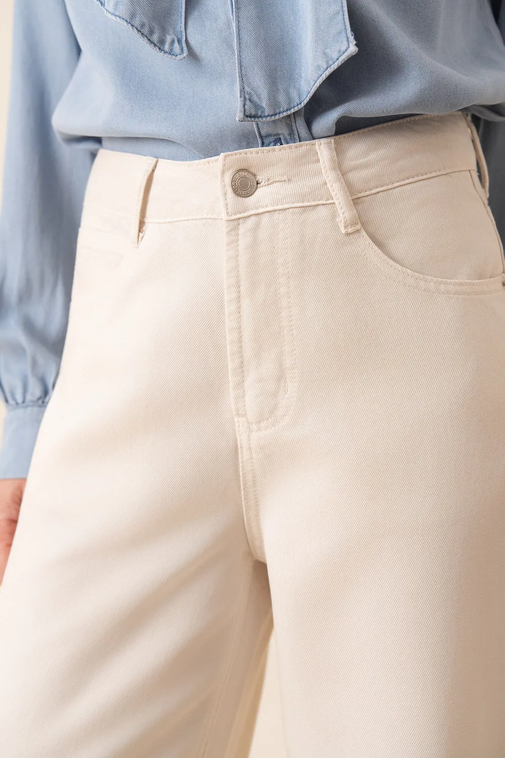 Oraije Joy pantalone wide azzurro chiaro