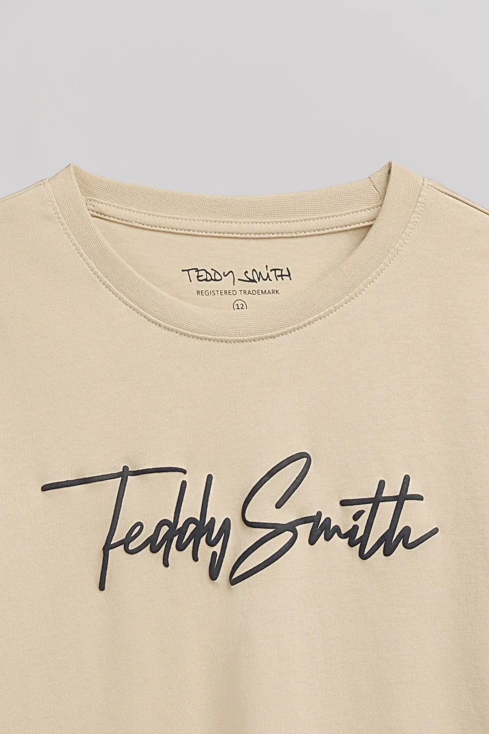 Teddy Smith T-Evan MC JR t-shirt beige ragazzo cotone