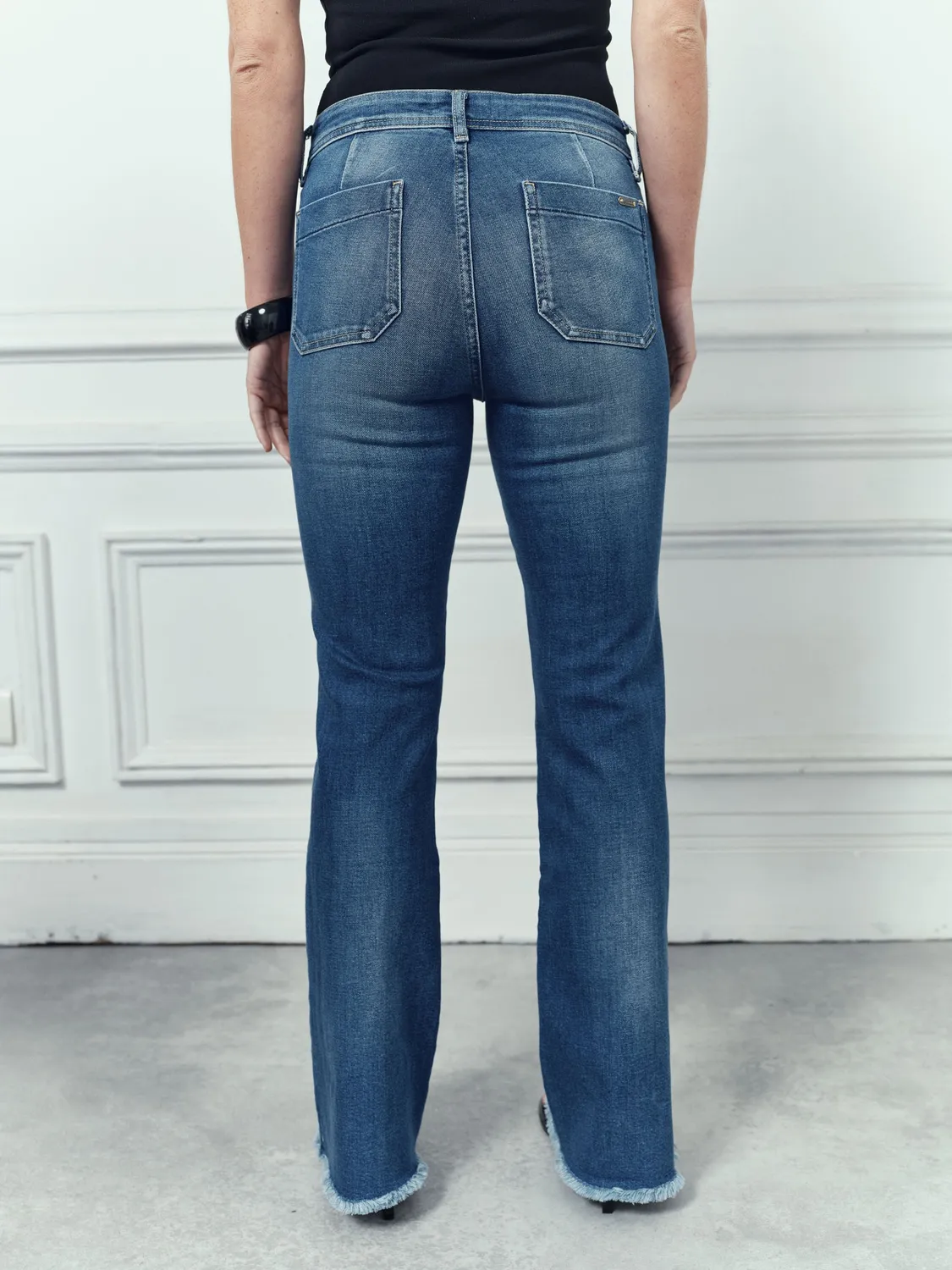 Acquaverde Carlotta jeans cropped Worn vita media