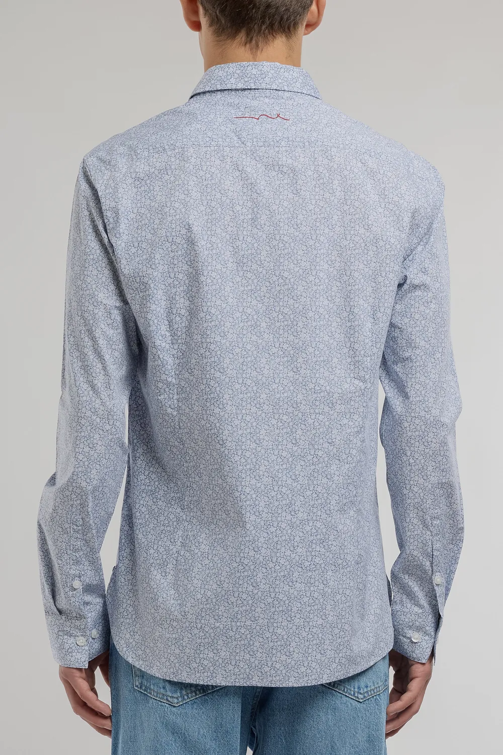 Teddy Smith Carton ML Dark Navy Floral camicia uomo slim