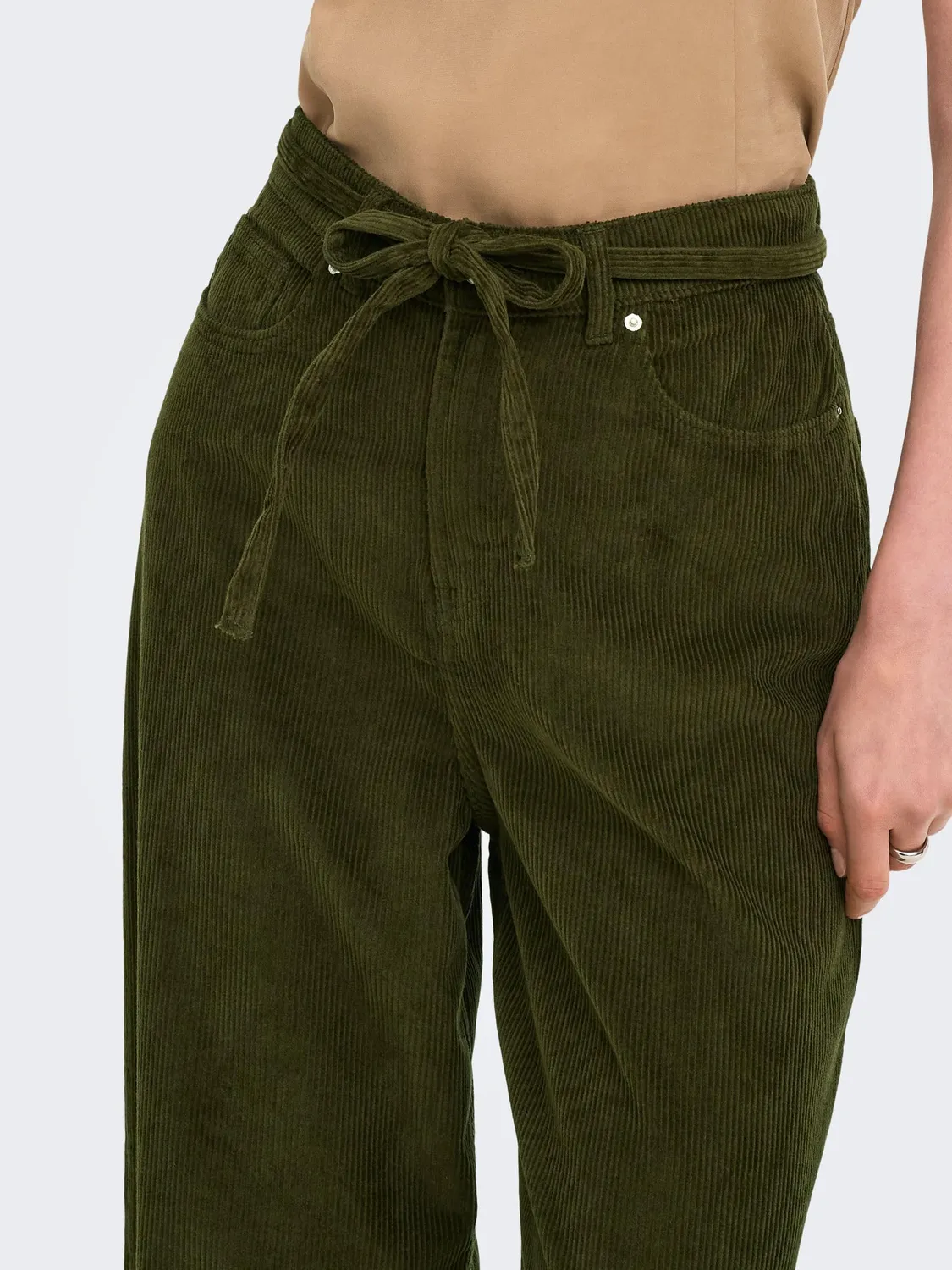 ONLY Onlbleecker MW Pantalone Cord Cintura Donna