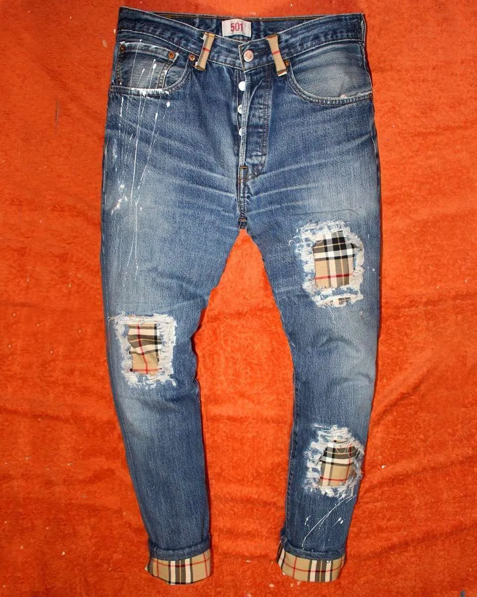 Levi's Vintage Heisenberg jeans dipinti a mano misura