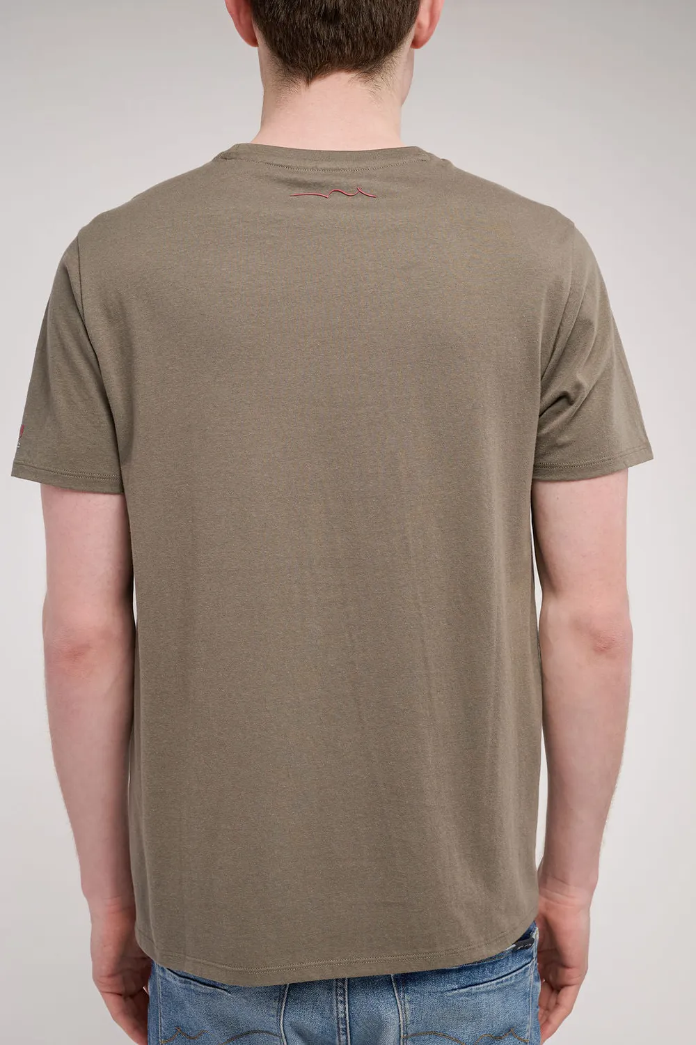 Teddy Smith T-Carso Turbulence Kaki t-shirt uomo moto