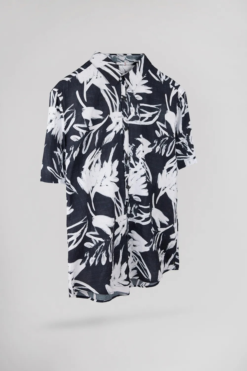 Teddy Smith C-Dixon MC camicia manica corta blu navy viscosa