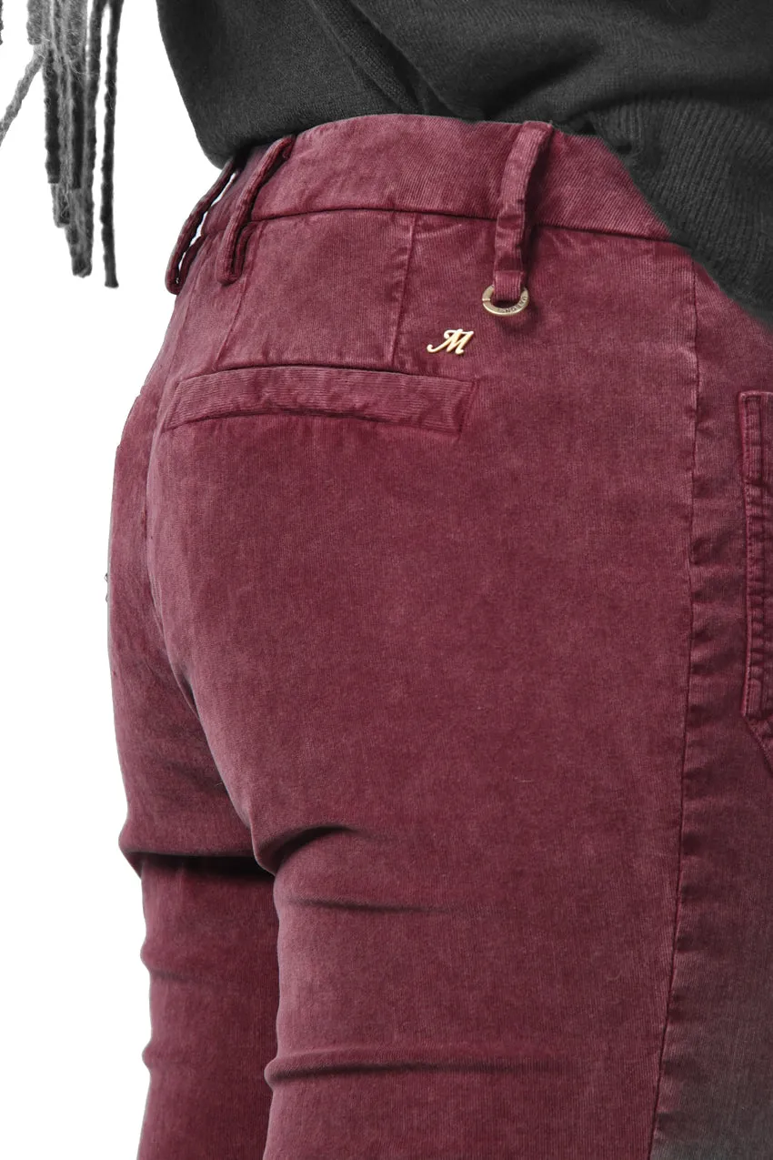 Mason's New York Flare pantalone chino donna mosto velluto slim