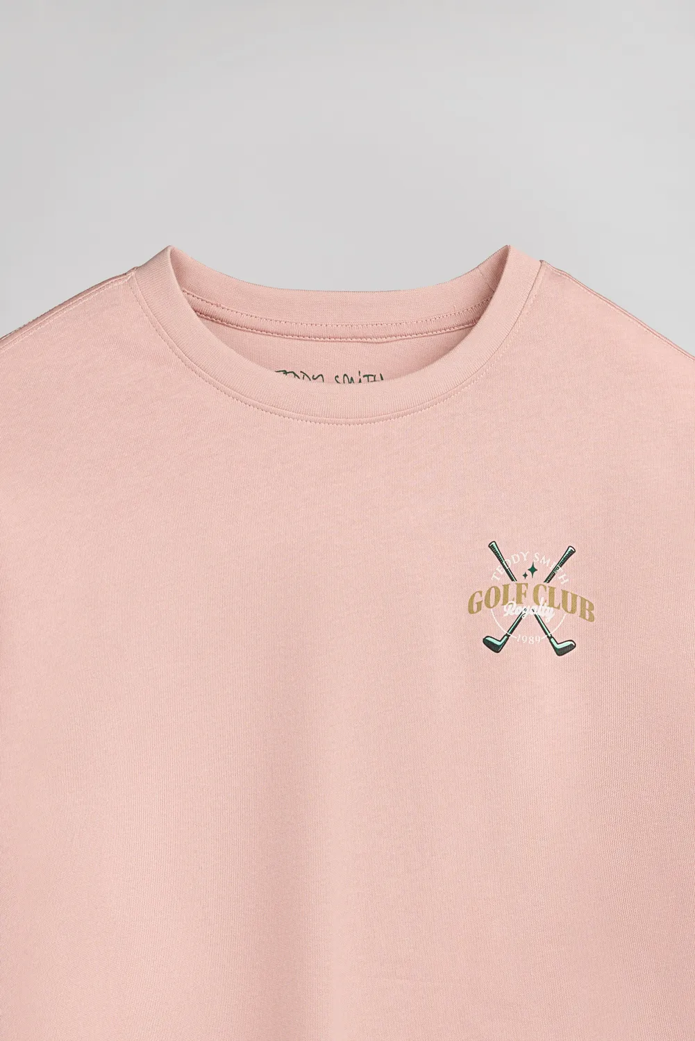 Teddy Smith T-Damien MC JR t-shirt rosa bambino cotone