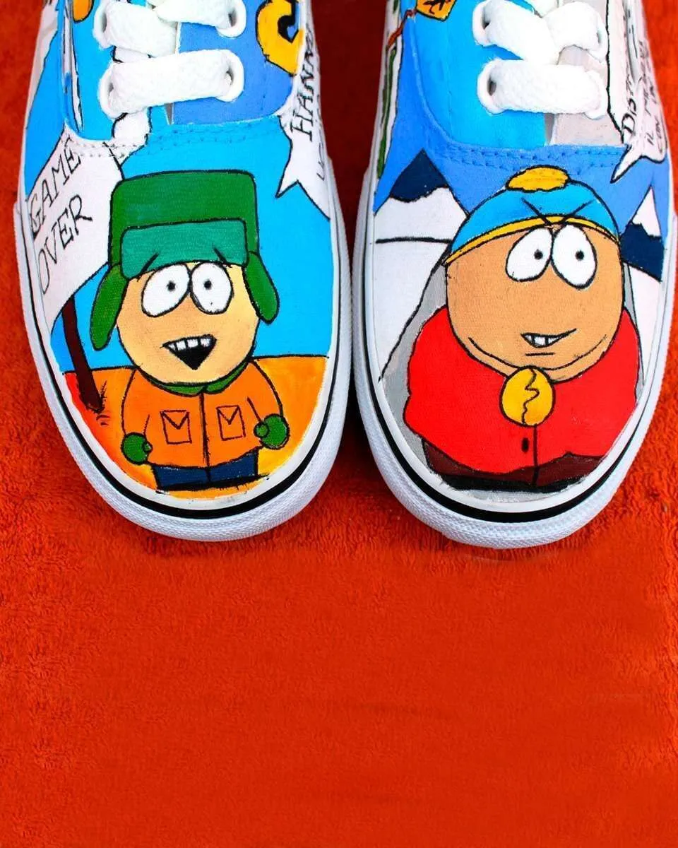 Vans Slip-On South Park scarpe dipinte a mano