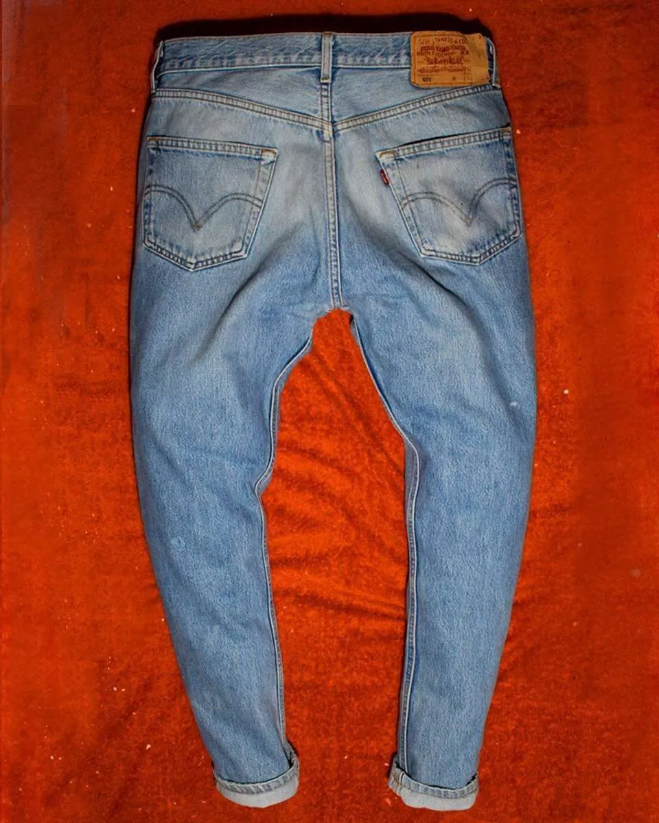 Levi's Vintage Barber jeans dipinti a mano chiaro