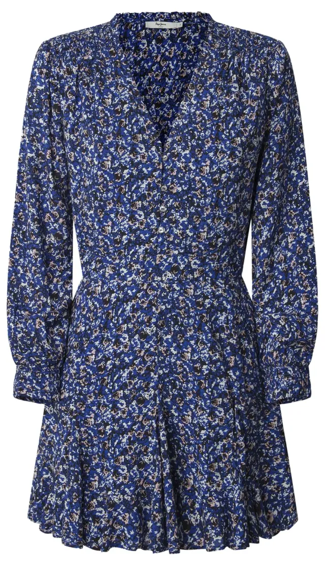 Pepe Jeans Anna Abito Donna M Blu Corto a Pieghe