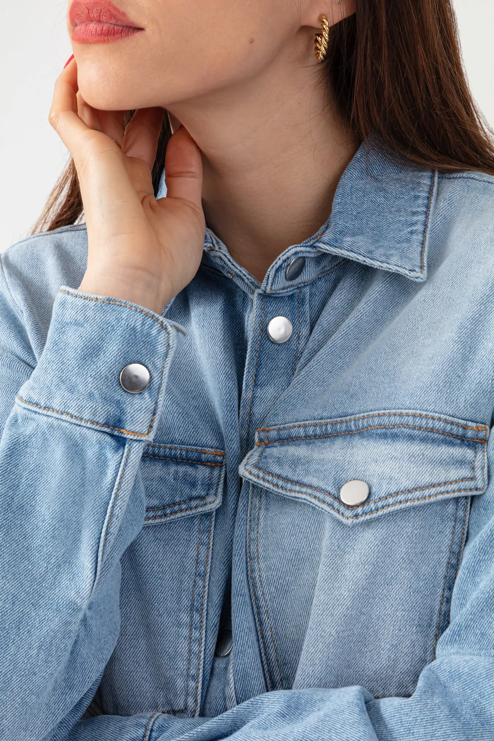 Acquaverde Topaze Camicia Jeans Used Bleached