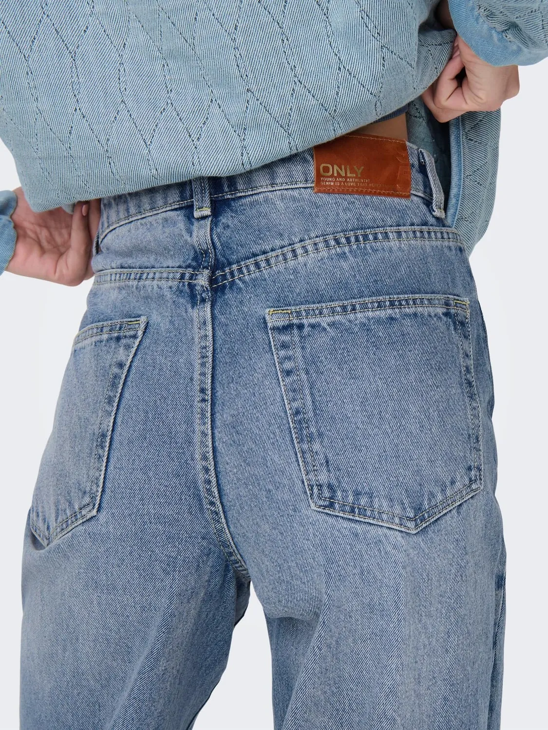 ONLY Onlhope Wide Leg jeans donna vita alta