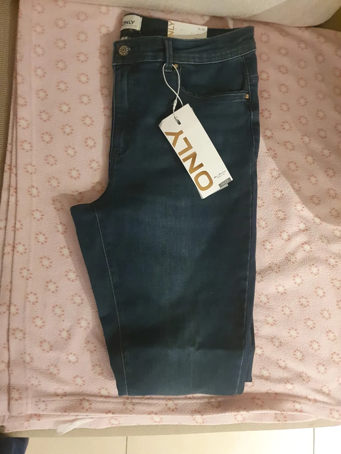 ONLY Bj777 pantaloni donna XL/32L blue black denim