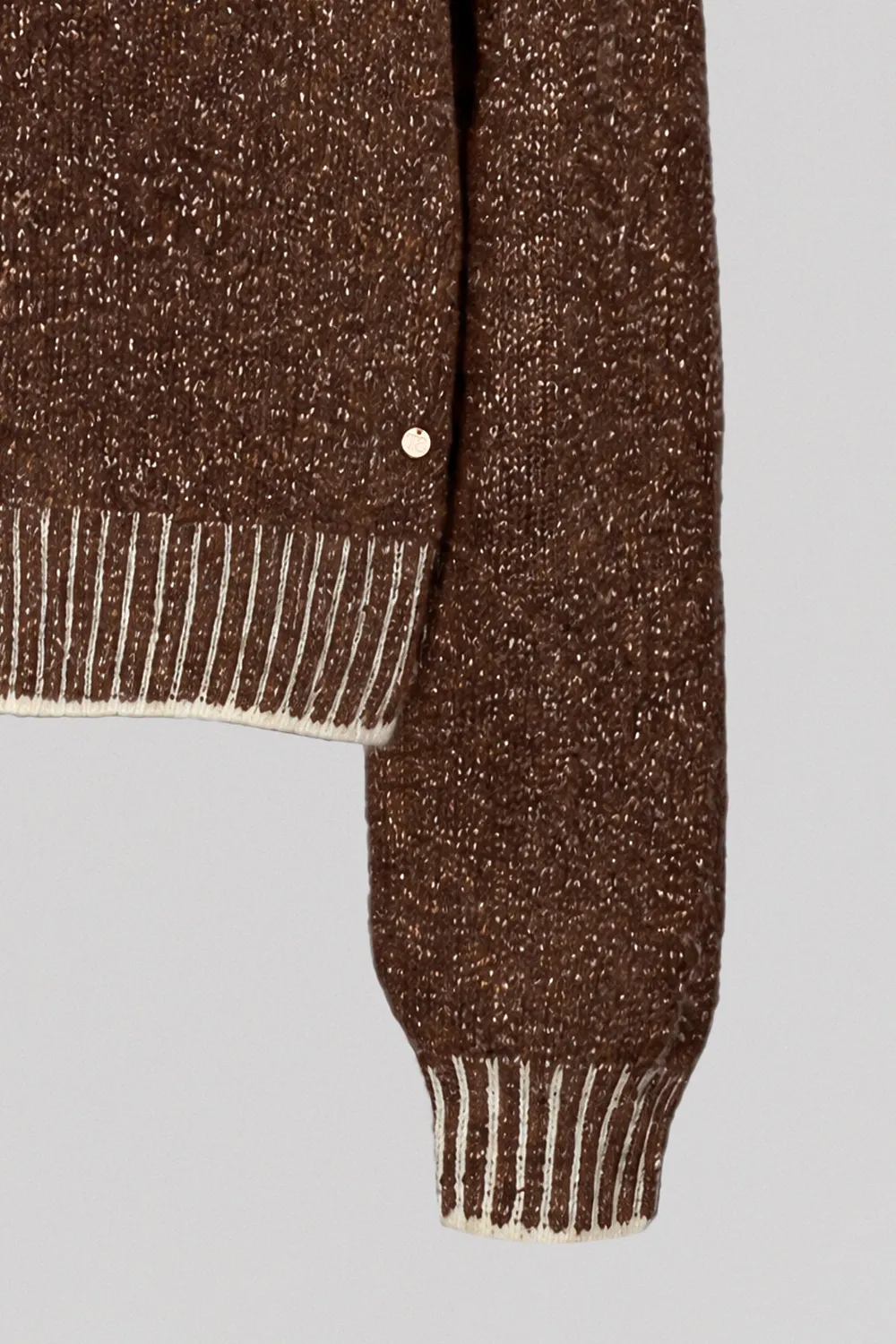 Teddy Smith P-Luisa Pull Cioccolato Misto Lana Dritto