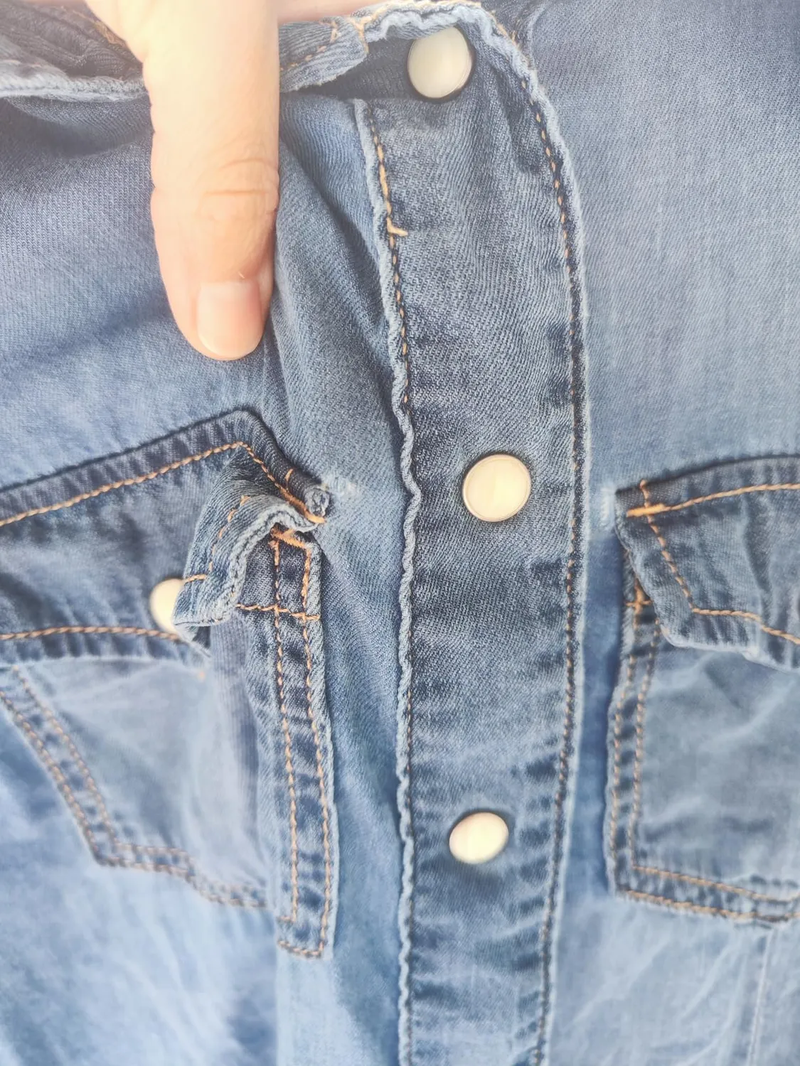 ONLY ONLALEXA Camicia denim azzurro chiaro