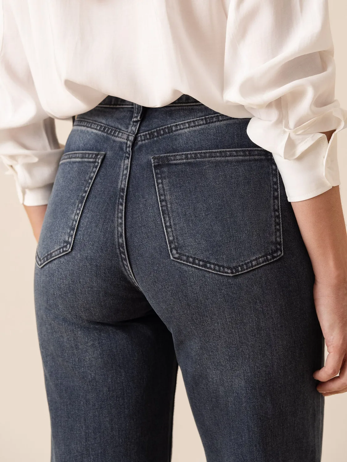 Oraije Barbara jeans dritti grigio blu per alte
