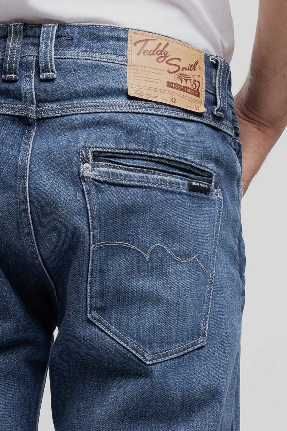 Teddy Smith Rope Reg L32 jeans uomo dritto blu old new