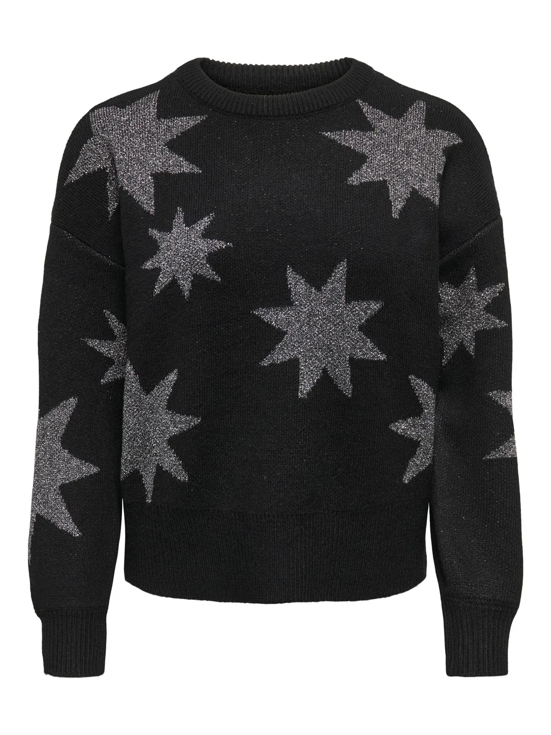 ONLY Onlrosie Pullover Glitter Nero scollo tondo
