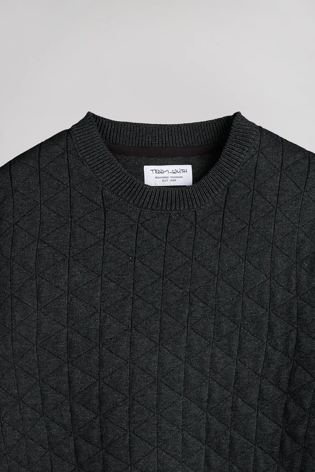Teddy Smith P-Marlow maglione uomo nero jacquard